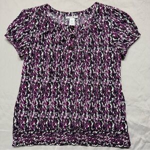 Fred David Multicolor Short Sleeve Top